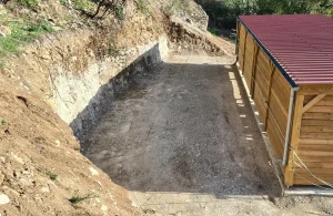 terrassement avec ceusement dans une butte