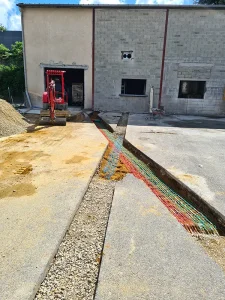 tranchee enterrement gaines basse et haute tension 2